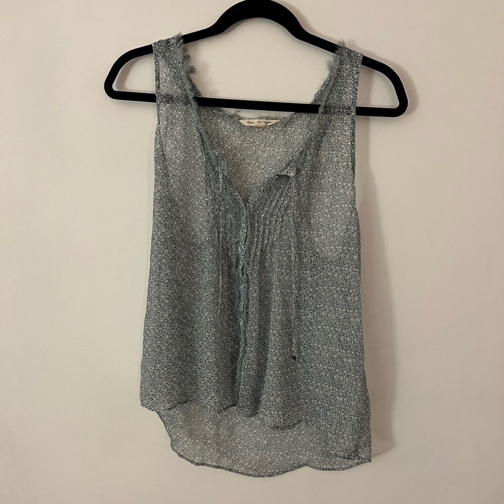 American Eagle floral sheer tank szM NWOT